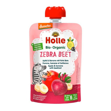 Holle Baby Food Zebra Beet - Apple and Banana with Beetroot 100g